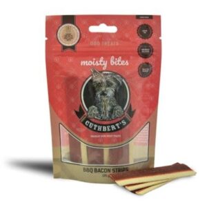 CUTHBERTS Treats S/Moist BBQ BaconStrips 120g pouch