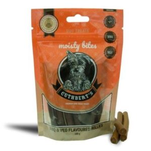CUTHBERTS Treats S/Moist BBQ&Veg Rollies 120g pouch