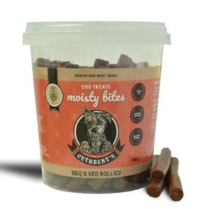 CUTHBERTS Treats S/Moist BBQ&Veg Rollies 500g Tub