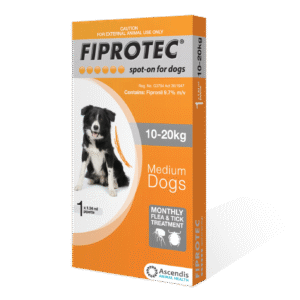Fiprotec Dog(10-20kg)Med 1'Sgl Orange Pip