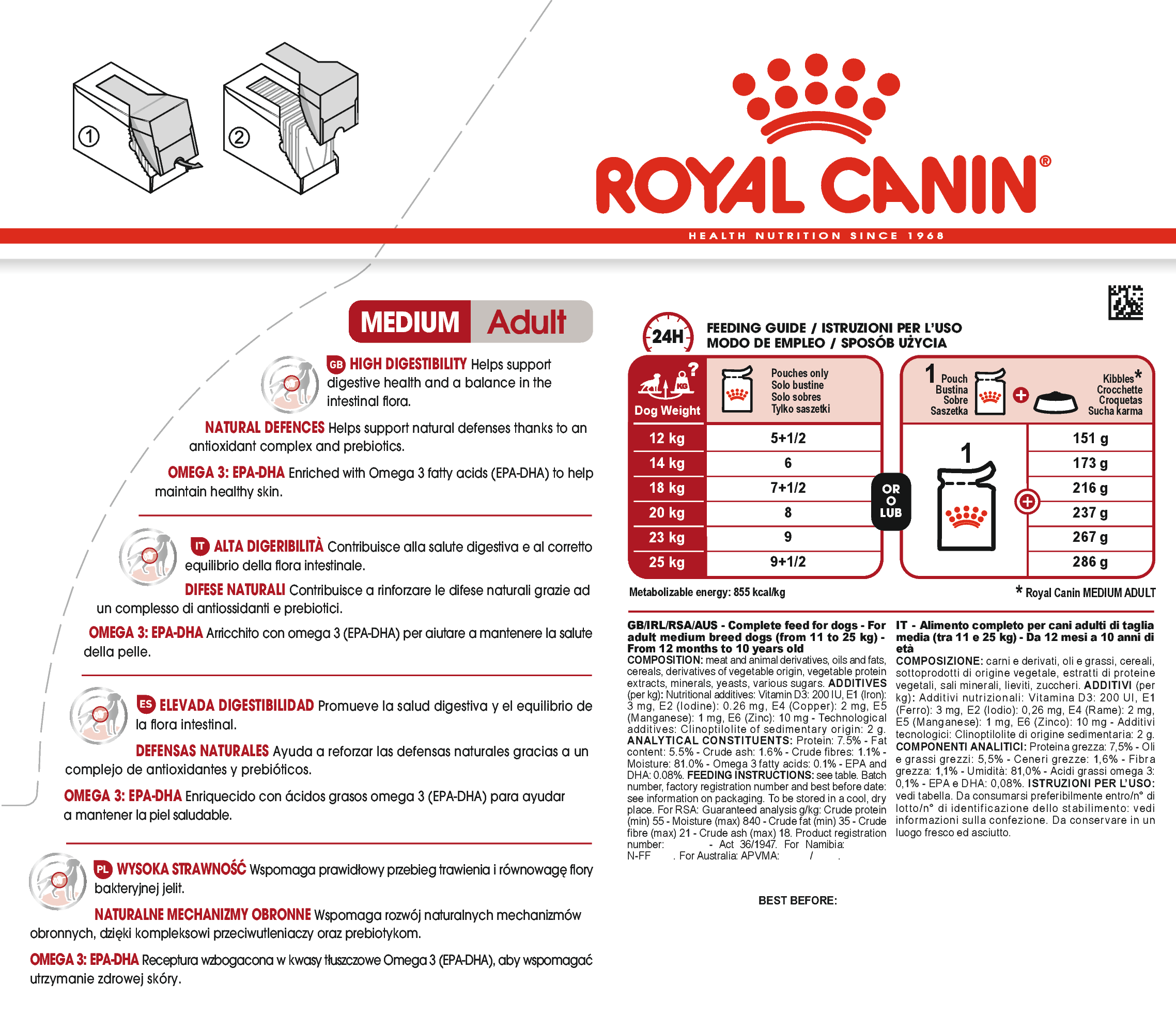 ROYAL CANIN® Medium Adult 10x140g - Image 3