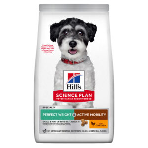 HILL'S SCIENCE PLAN Perfect Weight & Active Mobility Small & Mini Dry Dog Food Chicken Flavour