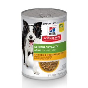 HILL'S SCIENCE PLAN Adult Senior Vitality Wet Dog Food Chicken and Vegetable Flavour - 354g Stew