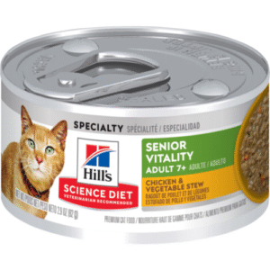 HILL'S SCIENCE PLAN Adult 7+ Senior Vitality Wet Cat Food Chicken and Vegetable Flavour - 82g Stew