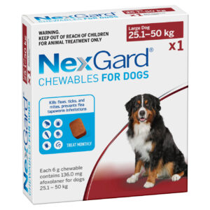 NexGard (25-50kg) XL (Red) 1 Sgl