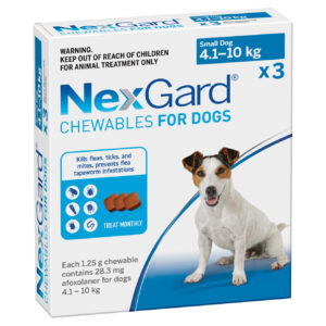 NexGard (4-10kg) Med (Blue) 3' Sgl