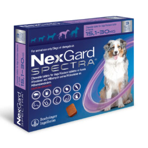 NexGard Spectra Lrg(15.1-30kg)3 Pack Purple