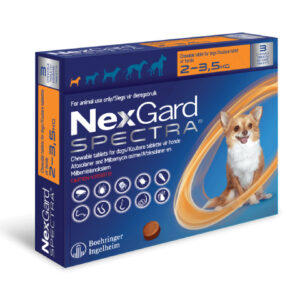 NexGard Spectra XS(2-3.5kg)3 Pack Orange