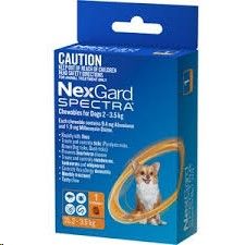NexGard Spectra XS(2-3.5kg)Sgl 1'Orange