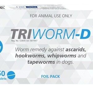 Triworm-D FOIL for Dogs 50
