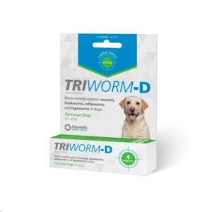 Triworm-D Large Dogs 4 Tabs(20-40kg)Green