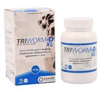 Triworm-D XL TUBS for Dogs 15