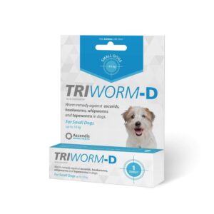 Triworm-D Small Dogs 1 Tab(0-10kg)Blue