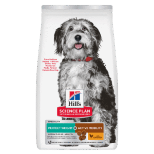 HILL'S SCIENCE PLAN Perfect Weight & Active Mobility Medium Dry Dog Food Chicken Flavour - 12kg
